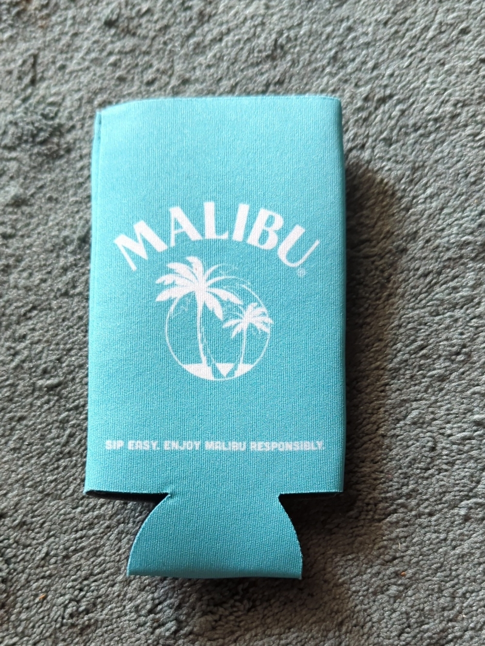 Malibu Teal Logo Can Cooler